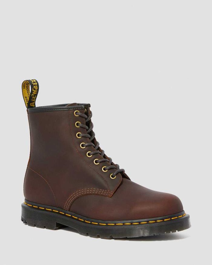 Dr Martens Mens 1460 DM's Wintergrip Lace Up Ankle Boots Brown - 54831UMSR